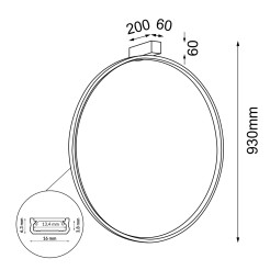 Kinkiet Agaro 87 - Czarny (930 mm) 3000K 4310 Antigo