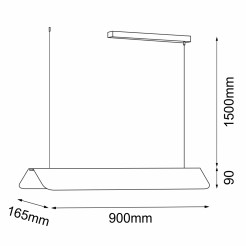 Lampa wisząca Agrola Z - Czarna (900 mm) 3000K 5206 Antigo