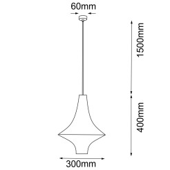 Lampa wisząca Alda S - Czarna (300 mm) 5111 Antigo