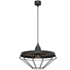 Lampa wisząca Alkaba - Czarna-platyna mat (325 mm) 5013 Antigo