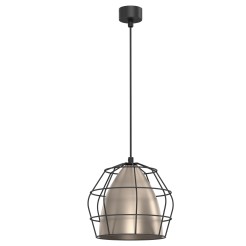 Lampa wisząca Alkana - Czarna-platyna mat (220 mm) 5022 Antigo