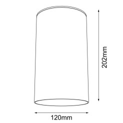 Plafon Arao - Czarny (120 mm) 1178 Antigo