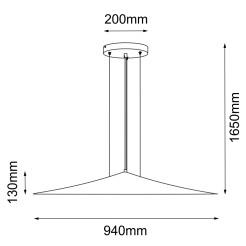 Lampa wisząca Brito 94 - Platyna mat (940 mm) 5069 Antigo