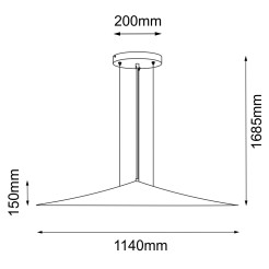 Lampa wisząca Brito 114 - Platyna mat (1140 mm) 5070 Antigo