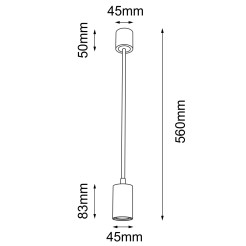 Lampa wisząca Dakata 1 - Czarna 5632 Antigo