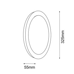 Kinkiet Disk IL - Czarny (325 mm) 3000K 1282 Antigo