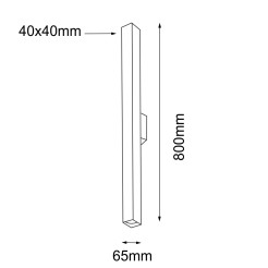 Kinkiet Doha K1 - Czarny (800 mm) 4703 Antigo