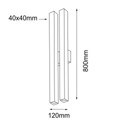 Kinkiet Doha K2 - Czarny (800 mm) 4706 Antigo