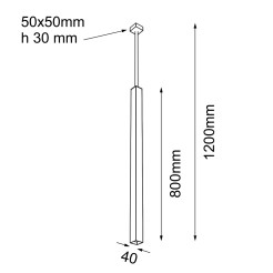 Lampa wisząca Doha - Czarna (800 mm) 5701 Antigo