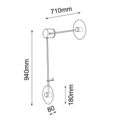 Kinkiet Furano L - Czarny (940 mm) 4035 Antigo