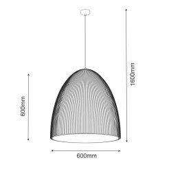 Lampa wisząca Gandra 60x60 - Czarna 5027 Antigo