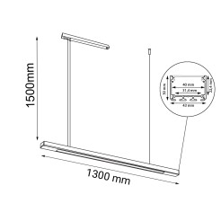 Lampa wisząca Hakoda - Biała (1300 mm) 3000K 1953 Antigo