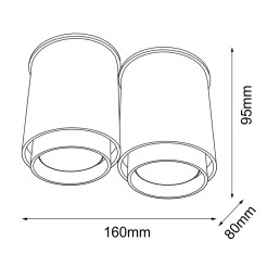 Plafon Iga 2 - Czarny (95 mm) 1116 Antigo