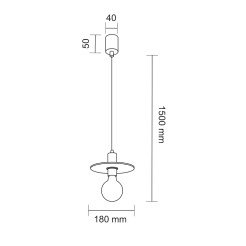 Lampa wisząca Ikeda - Czarna 7982 Antigo