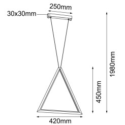 Lampa wisząca Ikuna A - Czarna (420 mm) 3000K 5076 Antigo