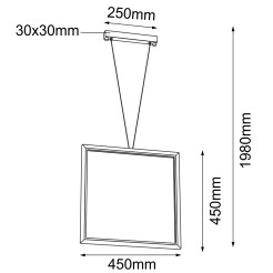 Lampa wisząca Ikuna - Czarna (450 mm) 3000K 5078 Antigo