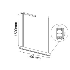 Lampa wisząca Isaseki - Czarna (900 mm) 3000K 1946 Antigo