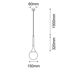 Lampa wisząca Jun 1 - Czarna (150 mm) 5169 Antigo