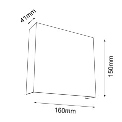 Kinkiet Kitami 1 - Czarny (160 mm) 4410 Antigo