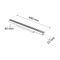 Spot magnetyczny Komatsu dot - Biały (440 mm) 48V 24W 1920lm 3000K 6647 Antigo