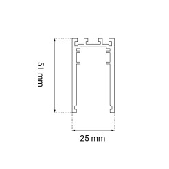 Szynoprzewód magnetyczny natynkowy Komatsu 48V - Biały (1 m) 6504 Antigo