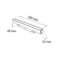 Spot magnetyczny Komatsu - Czarny (300 mm) 48V 12W 960lm 3000K 6540 Antigo