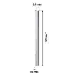 Szynoprzewód magnetyczny natynkowy Komatsu Slim 48V - Czarny (1 m) 6040 Antigo