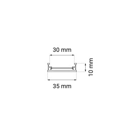 Szynoprzewód magnetyczny natynkowy Komatsu Slim 48V - Czarny (2 m) 6041 Antigo