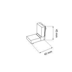 Łącznik kątowy ściana - sufit Komatsu Slim - Czarny 6044 Antigo