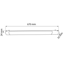 Spot magnetyczny Komatsu Slim - Czarny - 48V 24W 1960lm (670 mm) 3000K 6051 Antigo