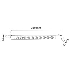 Spot magnetyczny Komatsu Slim dot - Czarny - 48V 10W 800lm (330 mm) 4000K 6054 Antigo