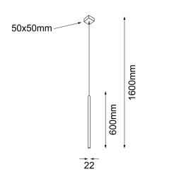 Lampa wisząca Kosame 1 - Złota (600 mm) 5200 Antigo