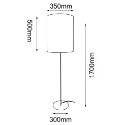 Lampa podłogowa Lamego F Wąska - Czarna (1700 mm) 2021 Antigo