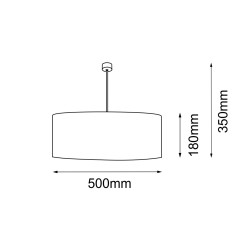 Lampa wisząca Lamego O Z - Biała (500 mm) 5185 Antigo