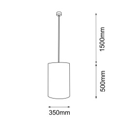 Lampa wisząca Lamego I Z - Czarna (350 mm) 5189 Antigo