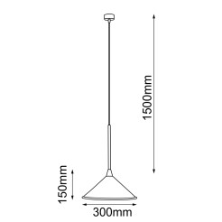 Lampa wisząca Merto 1 - Czarna (300 mm) 5065 Antigo