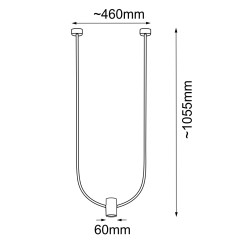 Lampa wisząca no. C - Platyna mat (460 mm) 5080 Antigo