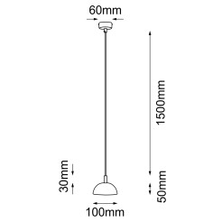 Lampa wisząca no. Di - Czarna (100 mm) 5160 Antigo