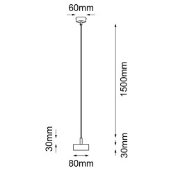 Lampa wisząca no. mini - Czarna (80 mm) 5163 Antigo