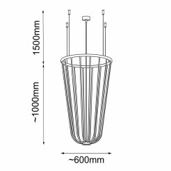 Lampa wisząca no. moon A Z - Platyna mat (600 mm) 5144 Antigo