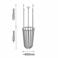 Lampa wisząca no. moon I Z - Platyna mat (400 mm) 5146 Antigo