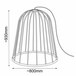 Lampa podłogowa no. moon O F - Platyna mat (930 mm) 2007 Antigo