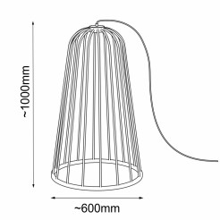 Lampa podłogowa no. moon A F - Platyna mat (1000 mm) 2008 Antigo