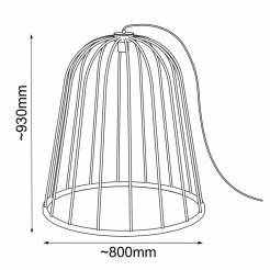 Lampa stojąca ogrodowa no. moon O - Czarna (930 mm) 9417 Antigo