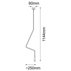 Lampa wisząca no. Vi 1 - Czarna (1144 mm) 5139 Antigo