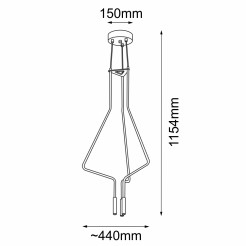 Lampa wisząca no. Vi 3 - Czarna (1154 mm) 5140 Antigo