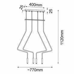 Lampa wisząca no. Vi 4 - Czarna (1120 mm) 5141 Antigo