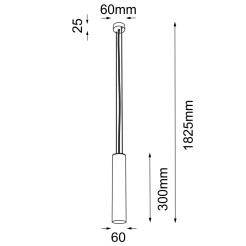 Lampa wisząca Noda - Czarna (300 mm) 5542 Antigo