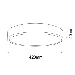 Plafon Nomi - Czarny (420 mm) 3000K 1149 Antigo