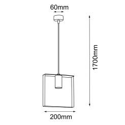 Lampa wisząca Ortiga 4 - Czarna (200 mm) 5044 Antigo